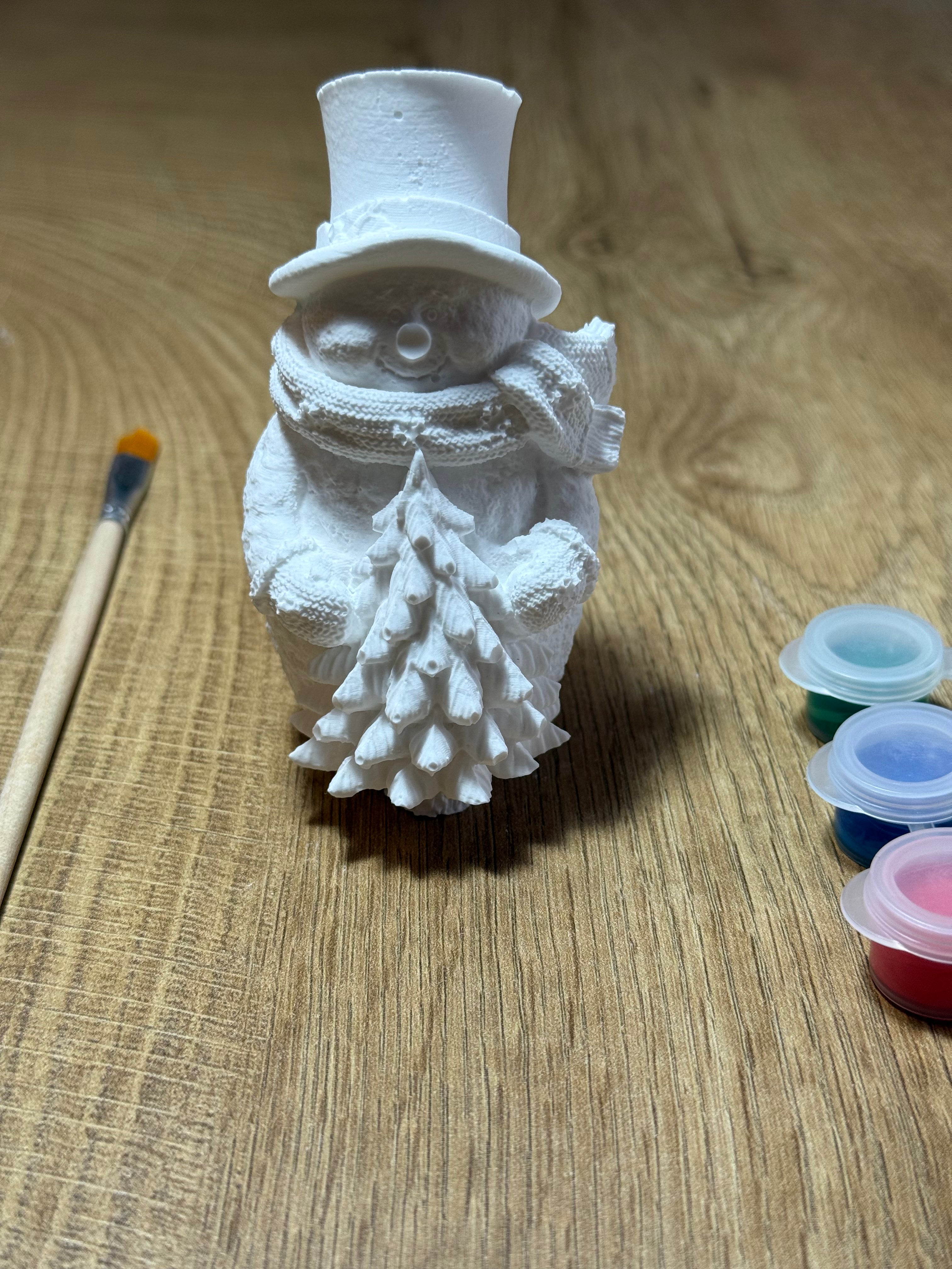 3D Cute Winter Snowman Stone Painting Set