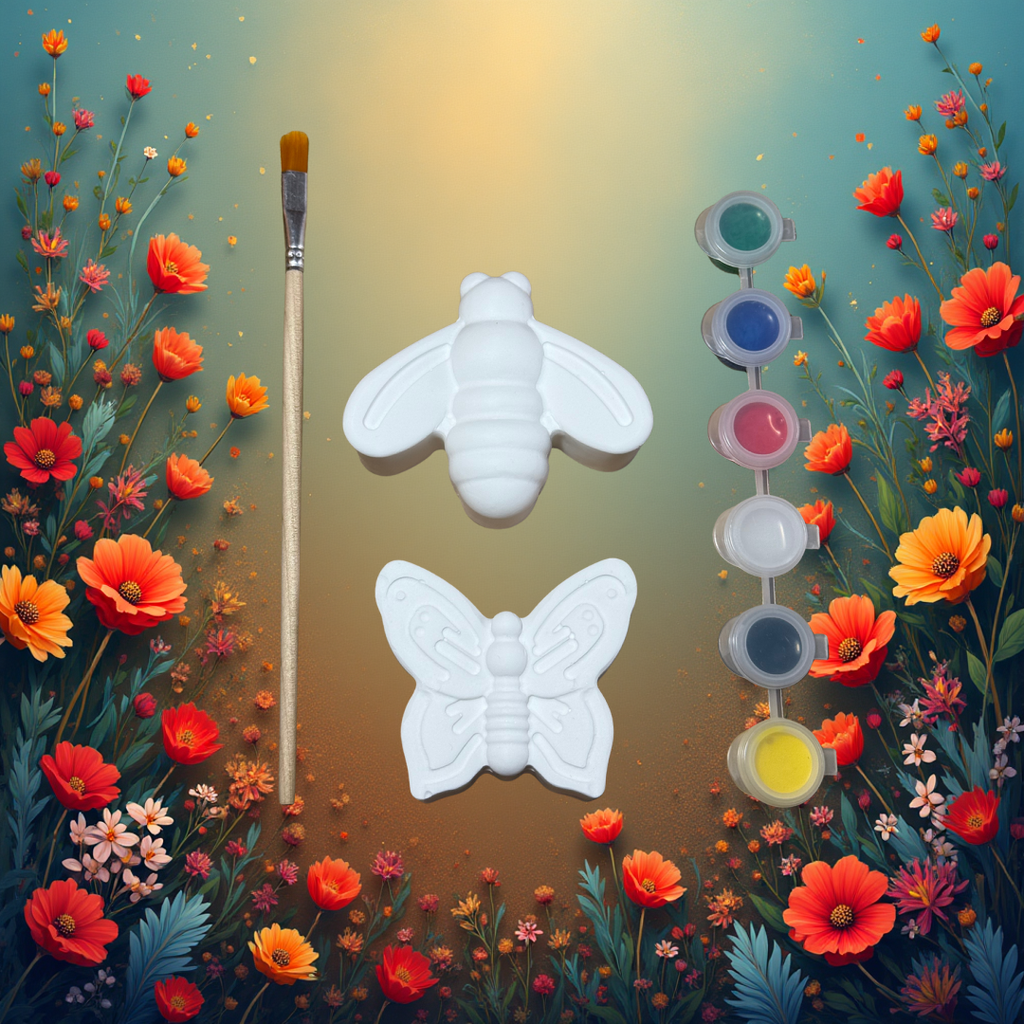 Honey Bee and Butterfly Stone Painting Set