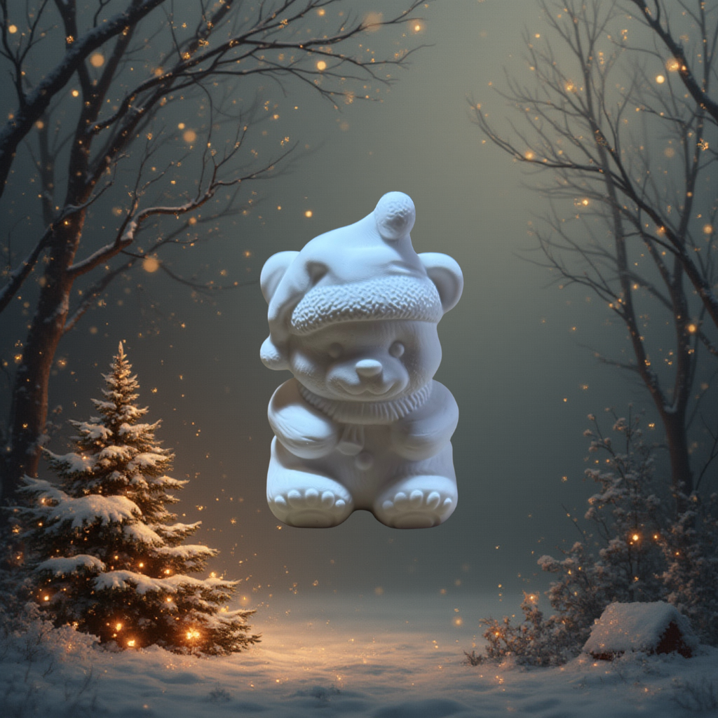 3D Cute Winter Bear Stone Painting Set